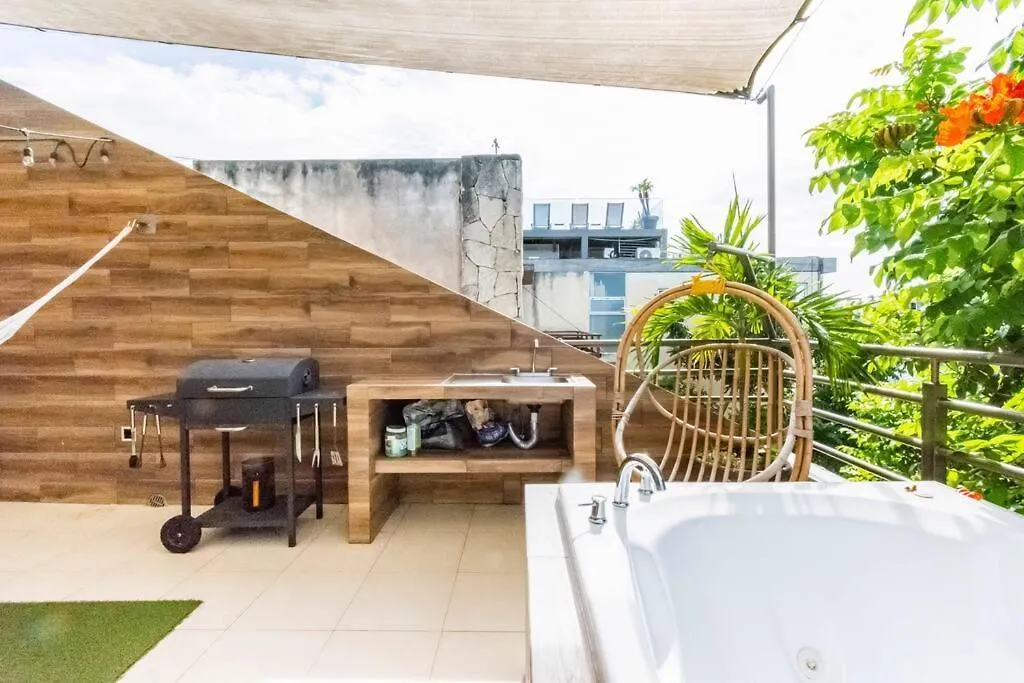Cenote Penthouse Terraza & Jacuzzi Panoramicos, Muy Amplio, 2 Pisos Para Tu Uso Personal Y Exclusivo, 3 Recamaras, Excelente Ubicacion, La Playa Y La Quinta Av Caminando A 10 Minutos, Cerca De Restaurantes, Bares, Bancos, Nomadas Digitales 150 Mbps Playa del Carmen 0*,