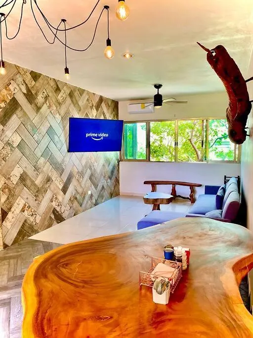 Cenote Penthouse Terraza & Jacuzzi Panoramicos, Muy Amplio, 2 Pisos Para Tu Uso Personal Y Exclusivo, 3 Recamaras, Excelente Ubicacion, La Playa Y La Quinta Av Caminando A 10 Minutos, Cerca De Restaurantes, Bares, Bancos, Nomadas Digitales 150 Mbps Playa del Carmen
